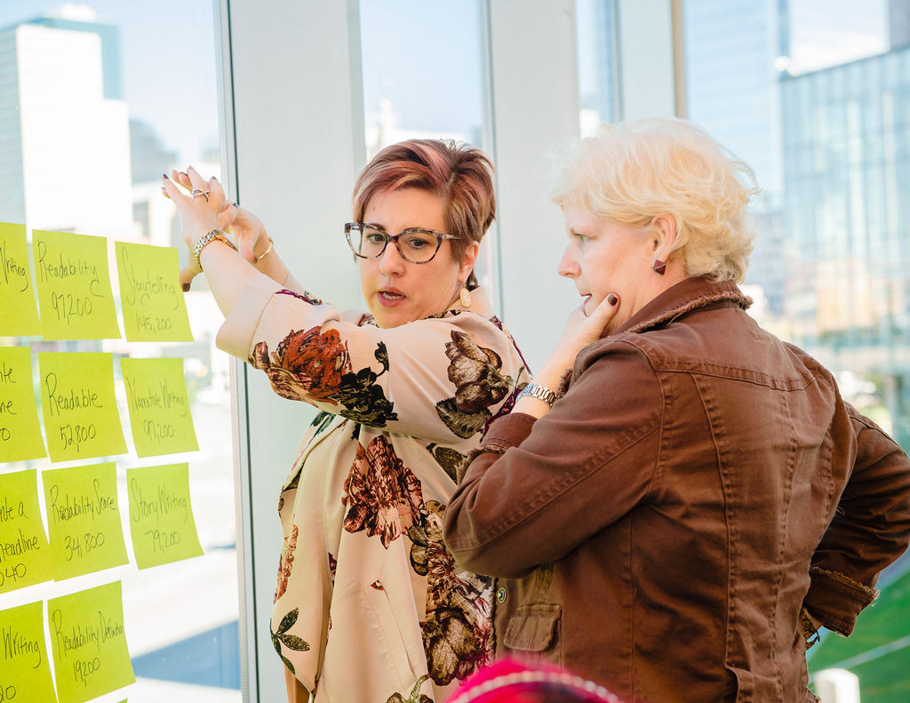 Coaching a pair of attendees through their site map