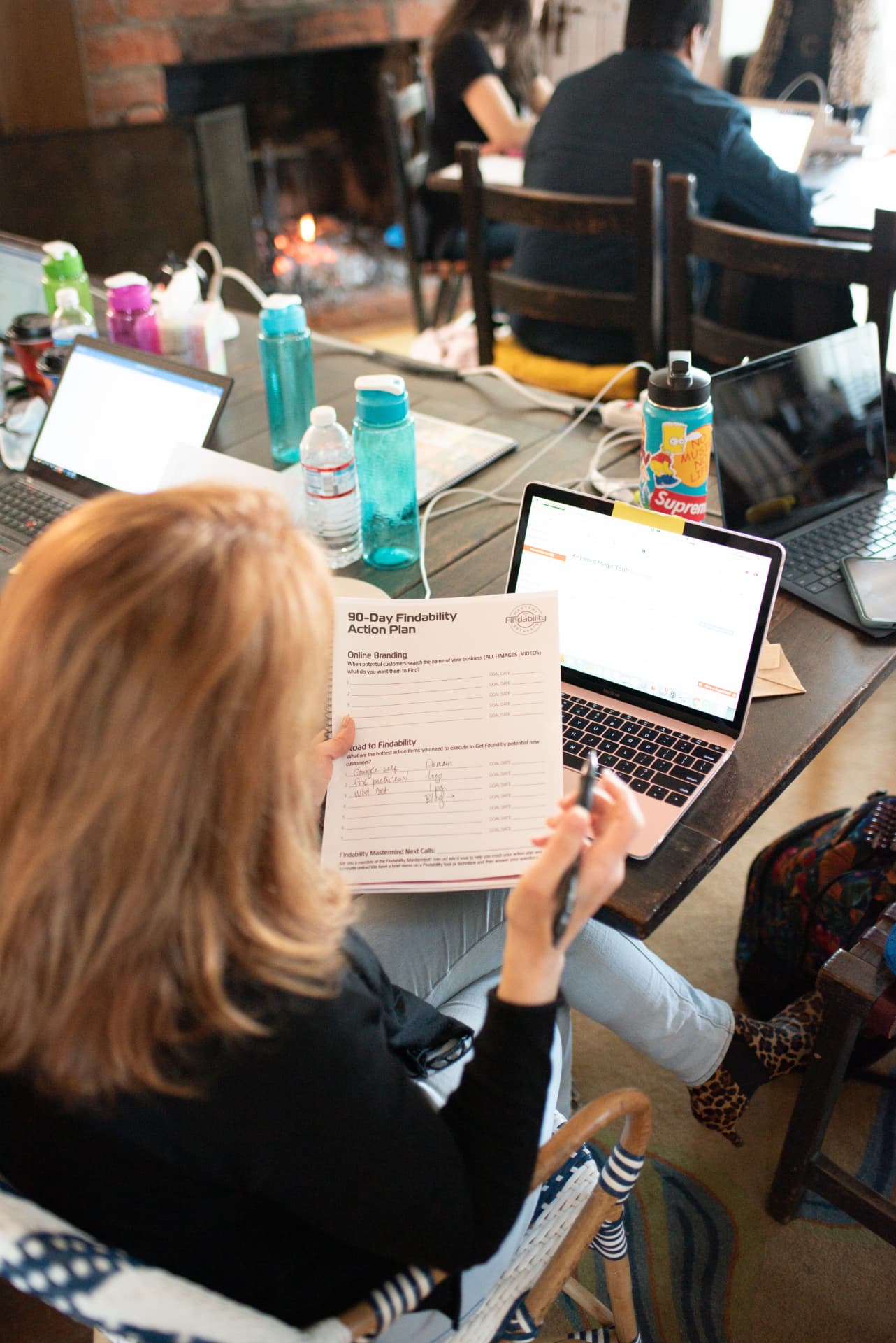 A Findability University 90-Day Action Plan worksheet from the workshop